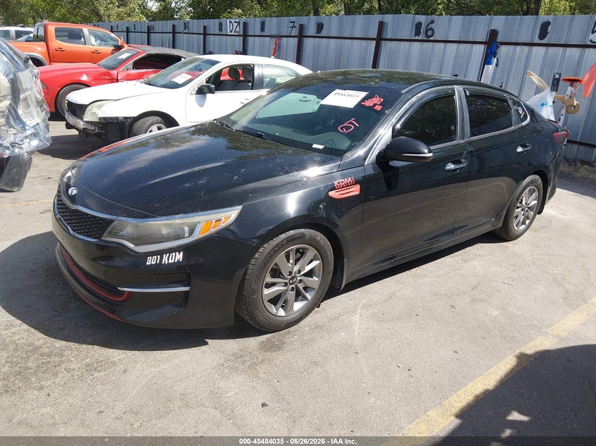 Vin: 5xxgt4l11jg241518, lot: 45982210, kia optima lx turbo 20182