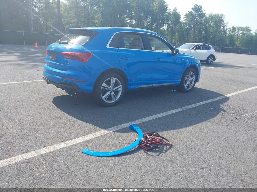 Vin: wa1decf32l1007403, lot: 45983460, audi q3 premium 45 tfsi s line quattro tiptronic 20204