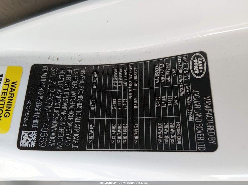 LAND ROVER RANGE ROVER EVOQUE - zdjęcie 9