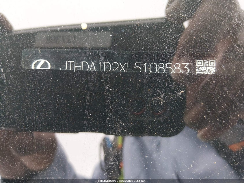 VIN JTHDA1D2XL5108583 2020 LEXUS IS 300