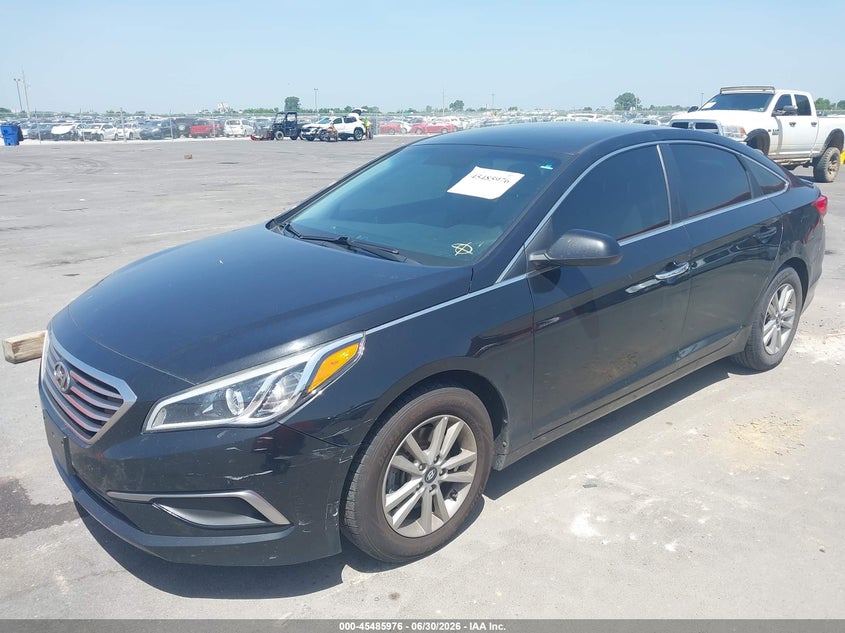 2017 Hyundai Sonata, Left Rear, IAAI, VIN 5NPE24AF0HH570511 — photo 2