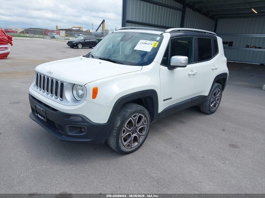 Vin: zaccjbdbxjpg76372, lot: 45984629, jeep renegade limited 4x4 20182