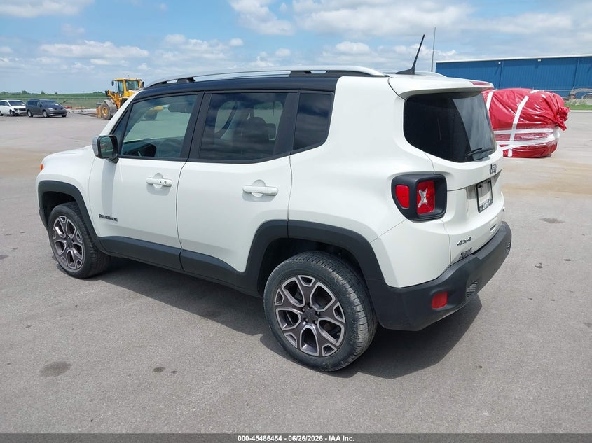 Vin: zaccjbdbxjpg76372, lot: 45984629, jeep renegade limited 4x4 20183