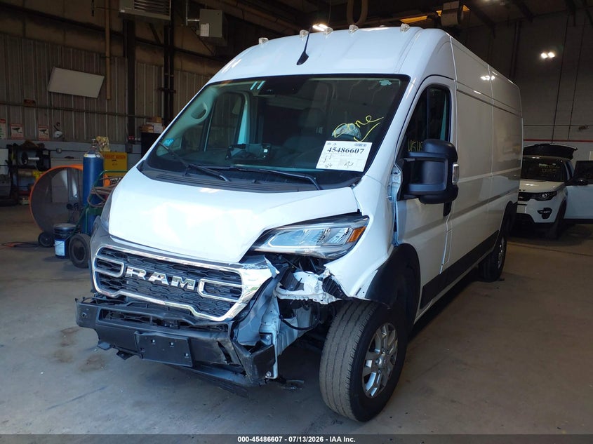 Vin: 3c6mrvhg8se518297, lot: 45984782, ram promaster 3500 slt high roof 159 wb 20252
