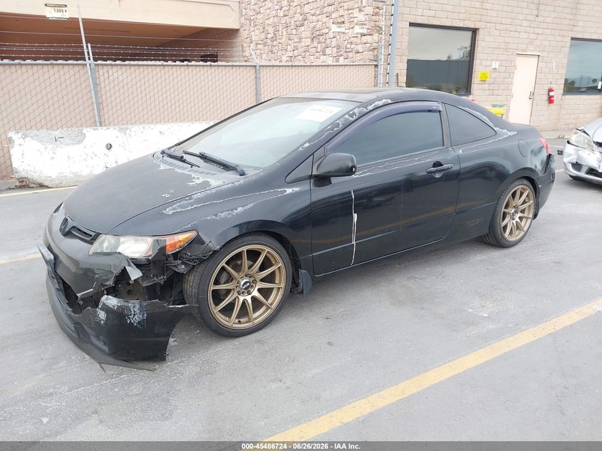 2007 Honda Civic, Front & Rear, IAAI, VIN 2HGFG11867H581477 — photo 2