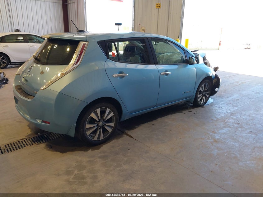 Vin: 1n4az0cp5fc317594, lot: 45984916, nissan leaf sl 20154
