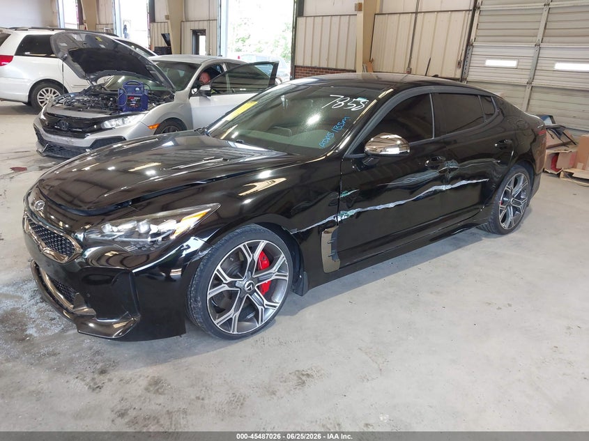Vin: knae35lc8l6077858, lot: 45985201, kia stinger gt 20202