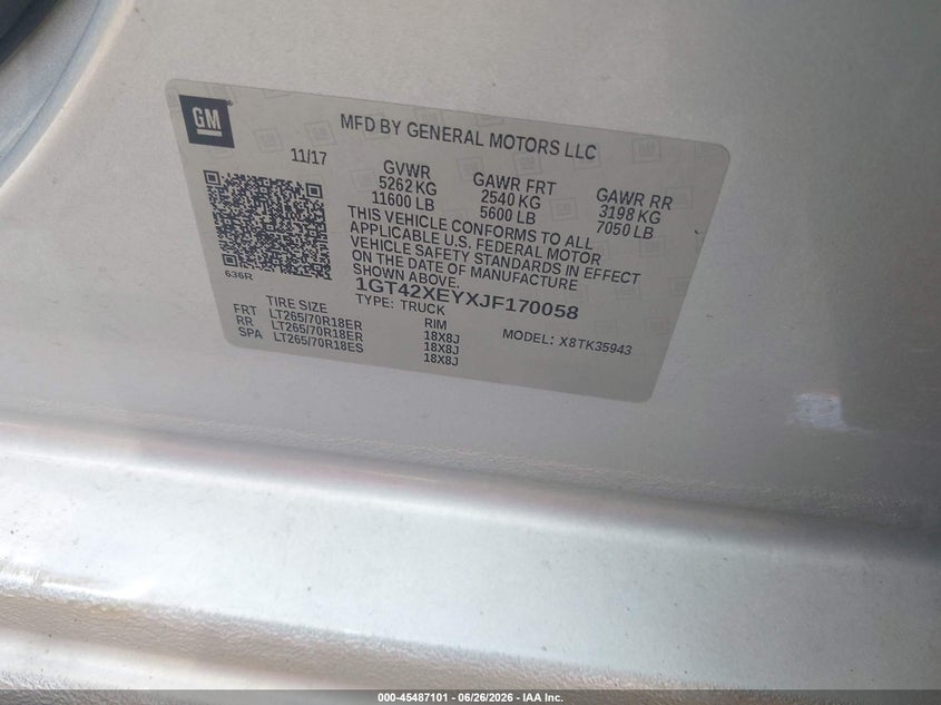 2018 GMC SIERRA 3500HD auction photo 8