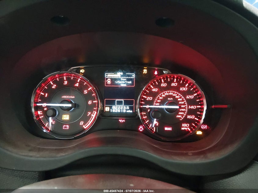 2015 Subaru Wrx Limited VIN: JF1VA1G64F9822037 Lot: 45487424