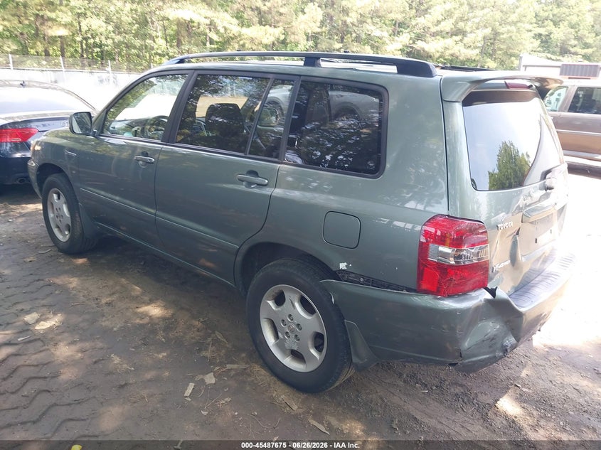 2006 TOYOTA HIGHLANDER SPORT UTILITY VEHICLE 3.3L V-6 DOHC, VVT, 215HP