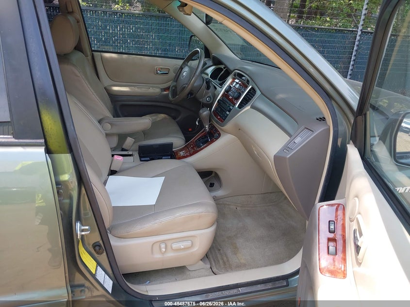 2006 TOYOTA HIGHLANDER SPORT UTILITY VEHICLE 3.3L V-6 DOHC, VVT, 215HP