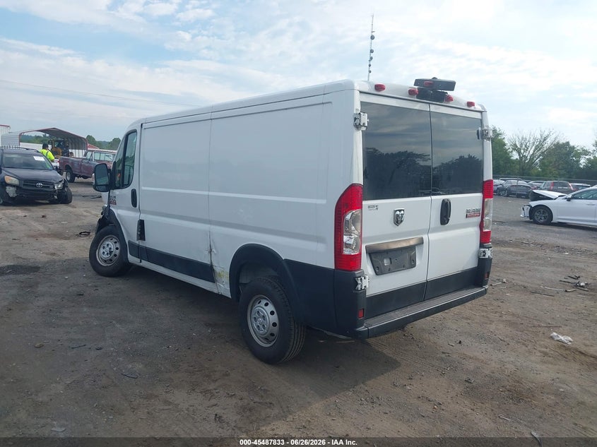 Vin: 3c6trvag7ke505949, lot: 45986030, ram promaster 1500 low roof 136 wb 20193