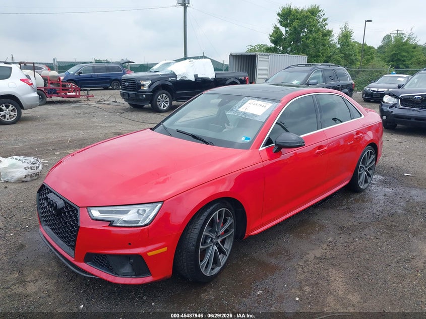 Vin: waub4af43ka111472, lot: 45986143, audi s4 3.0t premium 20192