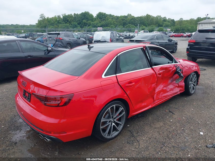 Vin: waub4af43ka111472, lot: 45986143, audi s4 3.0t premium 20194
