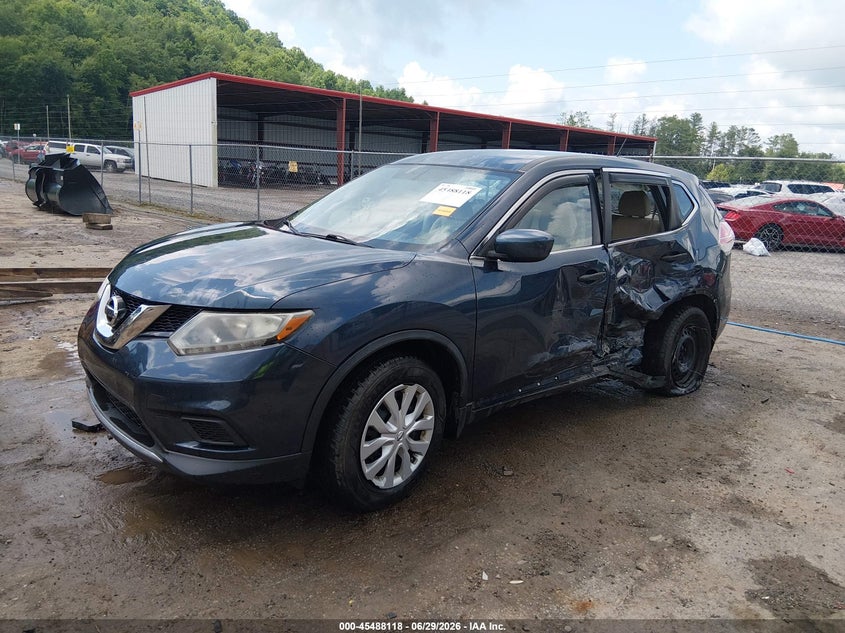 2016 Nissan Rogue, Левый бок, IAAI, VIN KNMAT2MV2GP603028 — фото 2