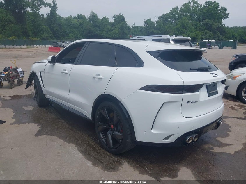 Vin: sadcz2ee5na702095, lot: 45986357, jaguar f-pace svr p550 awd automatic 20223