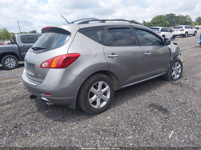 NISSAN MURANO 2009 VIN JN8AZ18U69W105454