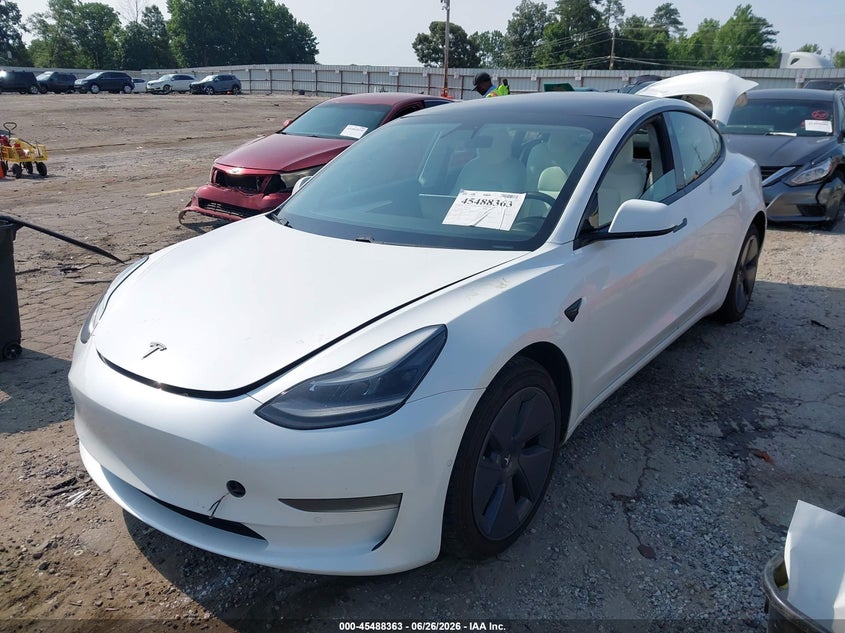 Vin: 5yj3e1ea3mf995080, lot: 45986560, tesla model 3 standard range plus rear-wheel drive 20212