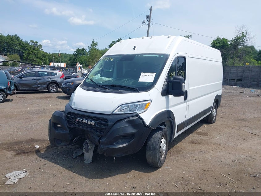 Vin: 3c6lrvdg9pe590103, lot: 45986943, ram promaster 2500 high roof 159 wb 20232