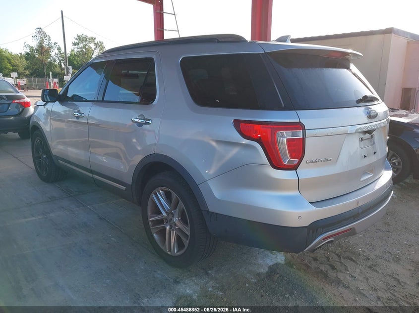 Vin: 1fm5k7fh9ggc38996, lot: 45987050, ford explorer limited 20163