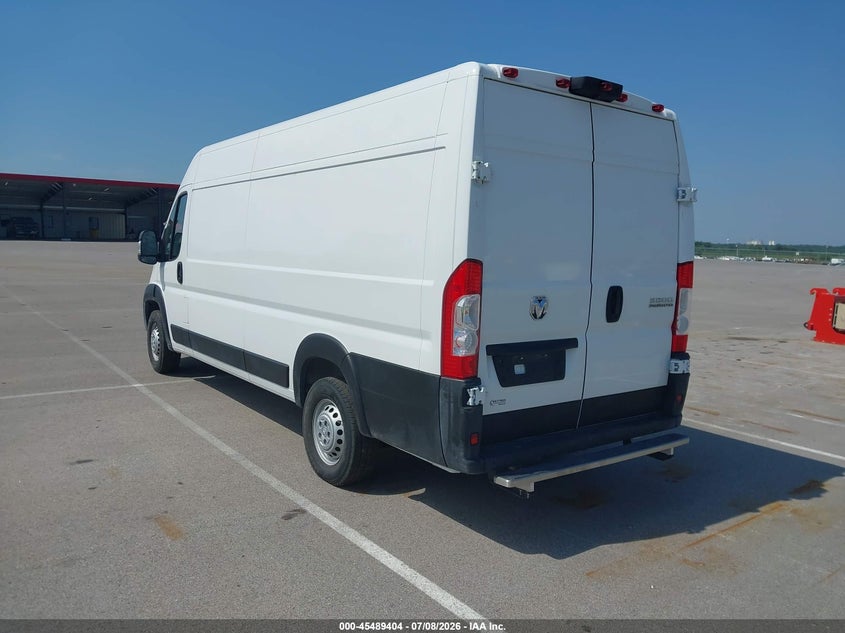 Vin: 3c6mrvjg9se530419, lot: 45987601, ram promaster 3500 cargo van tradesman high roof 159 wb ext 20253