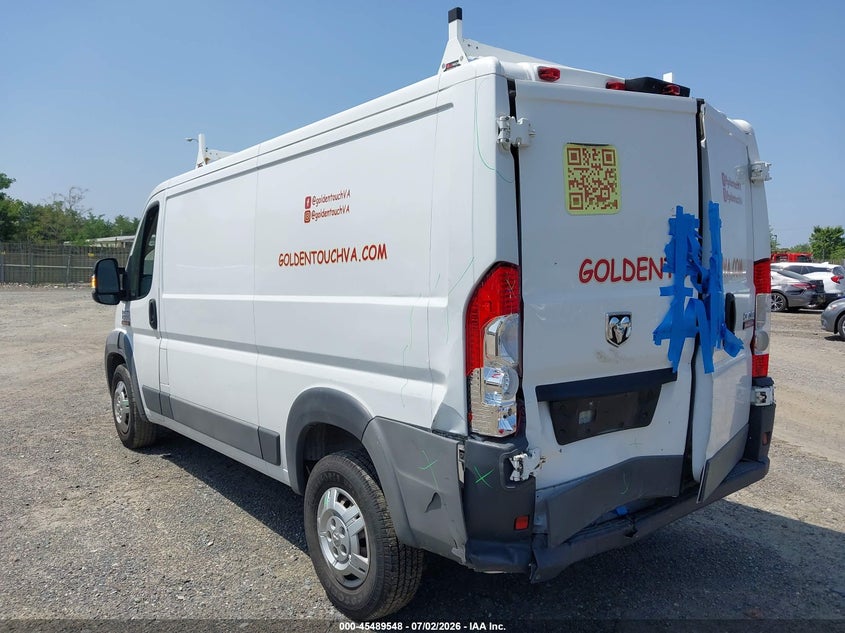 Vin: 3c6trvag7je118669, lot: 45987745, ram promaster 1500 low roof 136 wb 20183