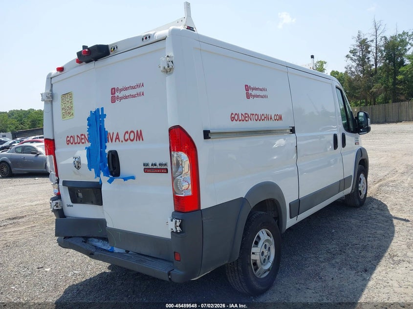 Vin: 3c6trvag7je118669, lot: 45987745, ram promaster 1500 low roof 136 wb 20184