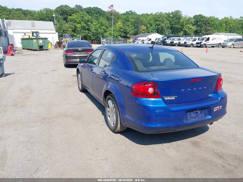 Vin: 1c3cdzab6dn753793, lot: 45987902, dodge avenger se 20133