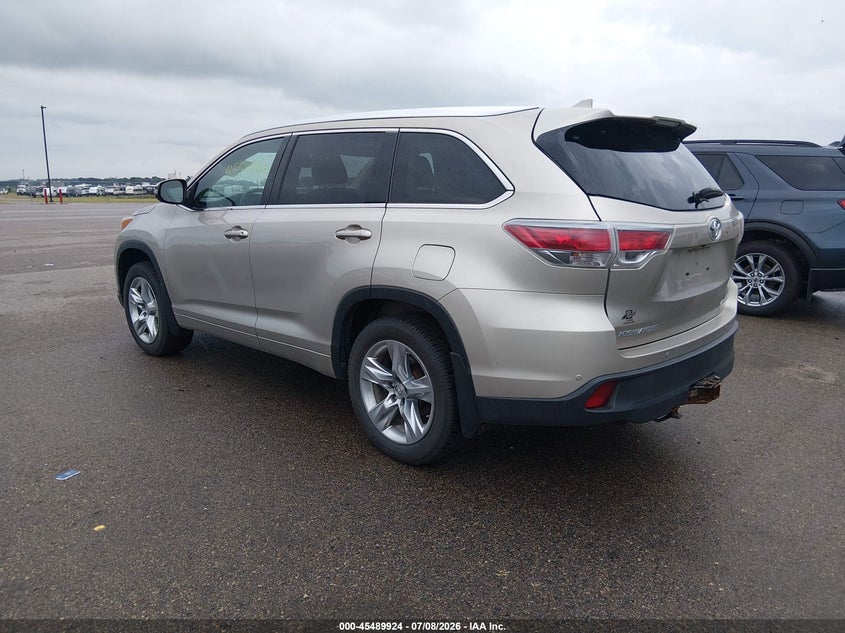 Vin: 5tddkrfh9es035489, lot: 45988121, toyota highlander limited v6 20143