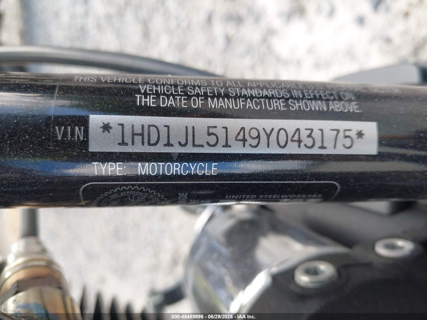 2009 Harley-Davidson Fxstc VIN: 1HD1JL5149Y043175 Lot: 45489996