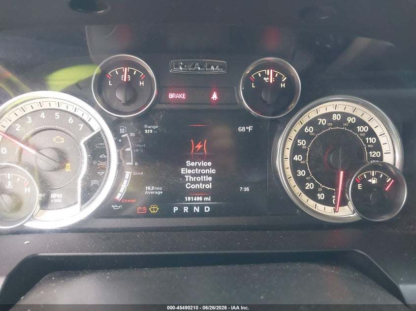 RAM 1500 2014 VIN 1C6RR7LG7ES209737