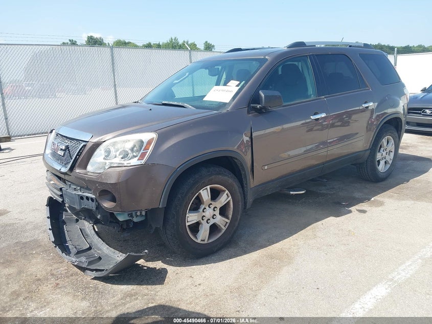 Vin: 1gklrled0aj122065, lot: 45988663, gmc acadia sle 20102