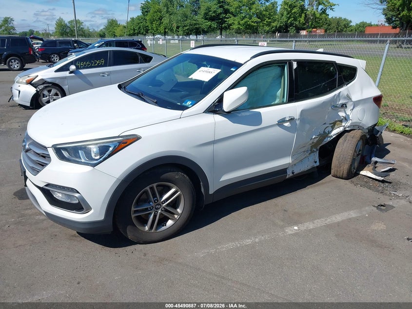 2017 Hyundai Santa Fe Sport 2.4L, Лівий зад, IAAI, VIN 5NMZUDLB8HH009119 — фото 2