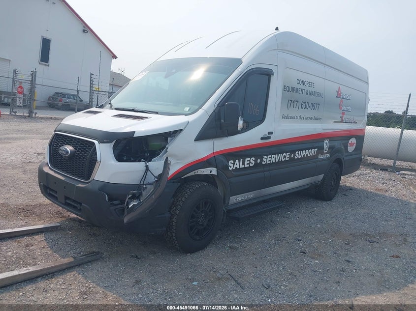 Vin: 1ftbw3x87ska70784, lot: 45989263, ford transit-350 cargo van 20252
