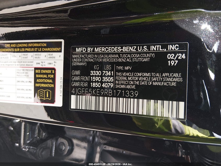 2024 Mercedes-Benz Gls 450 4Matic VIN: 4JGFF5KE9RB171339 Lot: 45491185