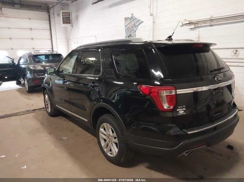 Vin: 1fm5k8d85jgc30247, lot: 45989526, ford explorer xlt 20183