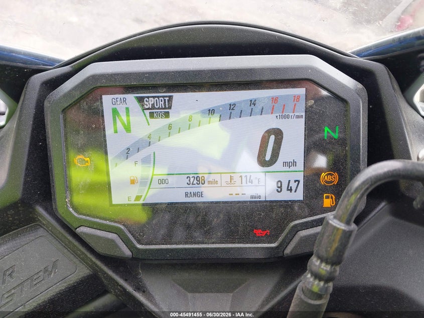 2025 Kawasaki Zx400 S VIN: ML5ZXCS15SDA34826 Lot: 45491455