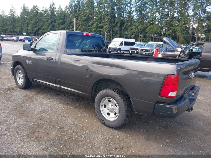 Vin: 3c6jr6dg6hg764681, lot: 45989687, ram 1500 tradesman  4x2 8' box 20173