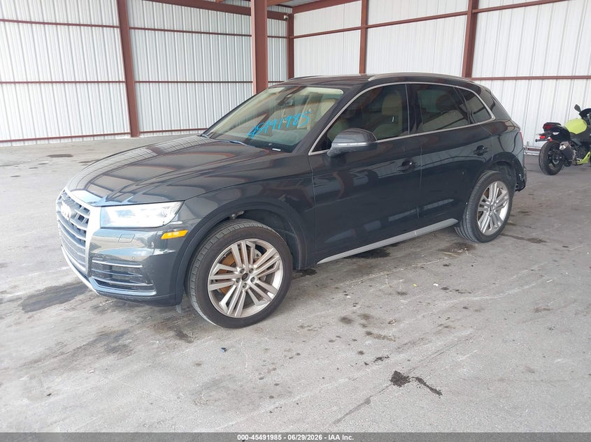 Vin: wa1bnafy6j2159750, lot: 45990182, audi q5 2.0t premium 20182