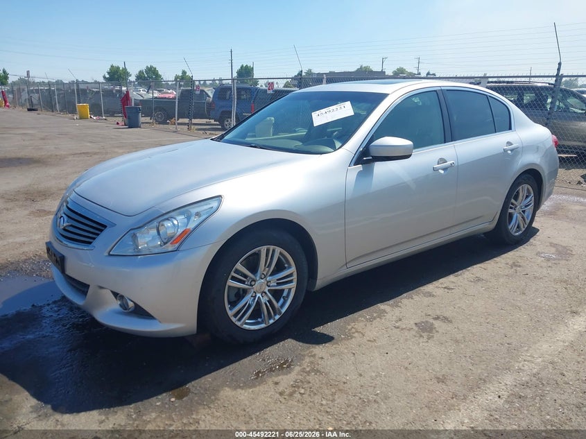 Vin: jn1dv6apxcm700626, lot: 45990418, infiniti g25 journey 20122