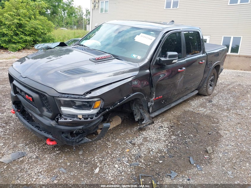 Vin: 1c6srflt8kn850592, lot: 45990457, ram 1500 rebel  4x4 5'7 box 20192