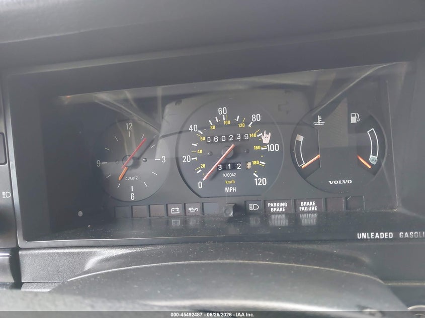 1987 Volvo 244 Dl/Gl VIN: YV1AX8847H1229586 Lot: 45492487
