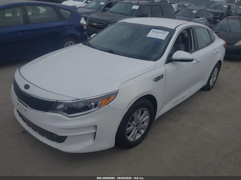 Vin: knagt4l36g5101461, lot: 45990760, kia optima lx 20162