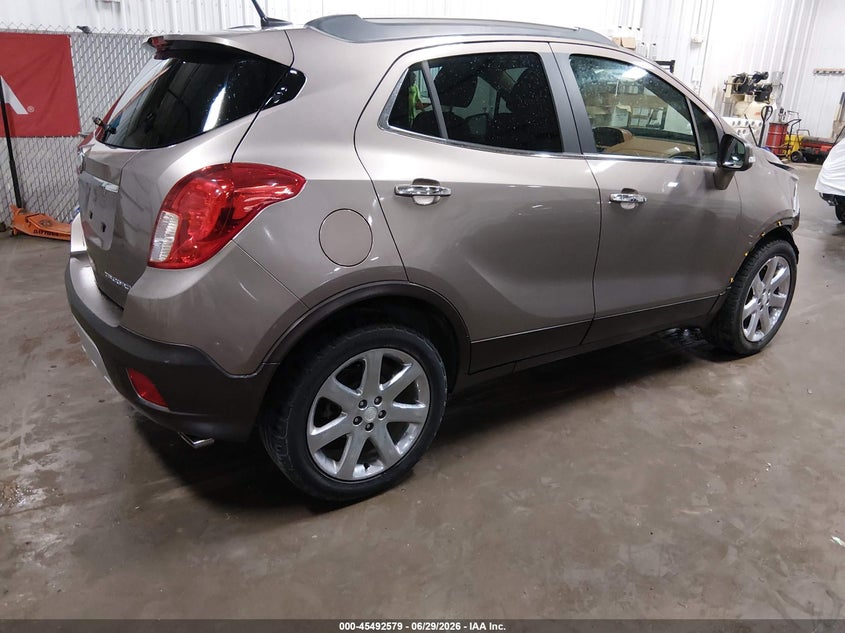 Vin: kl4cjcsb1eb564854, lot: 45990776, buick encore leather 20144