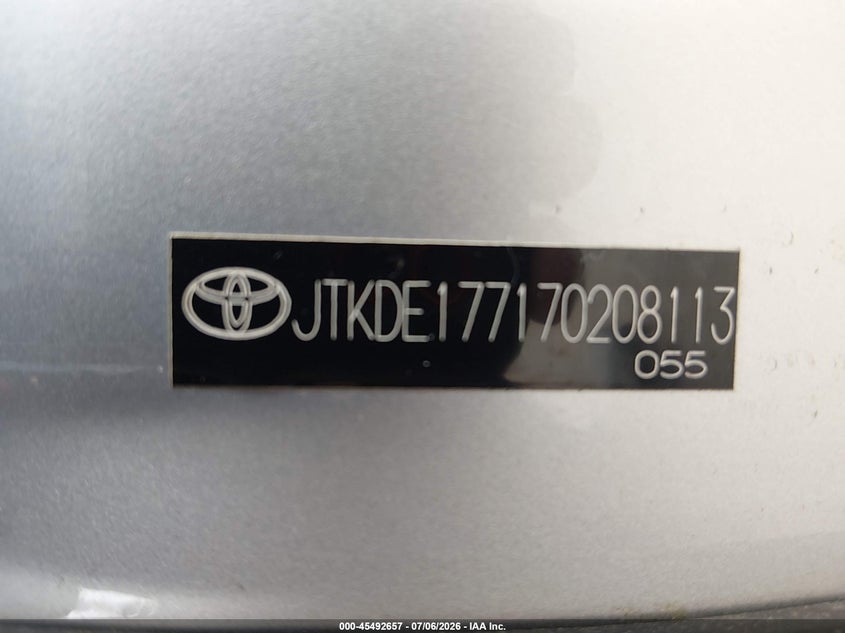 2007 Scion Tc VIN: JTKDE177170156000 Lot: 45492657