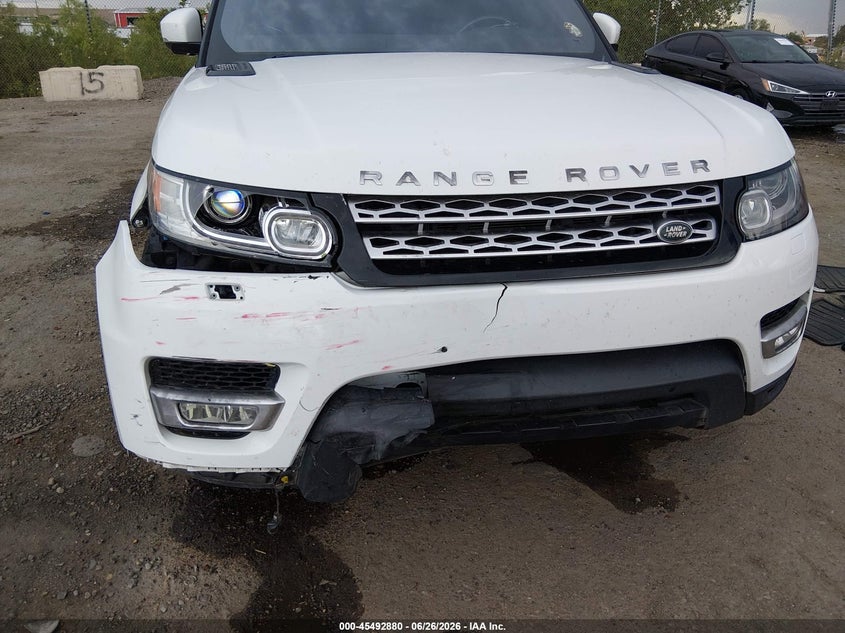 2016 Land Rover Range Rover Sport 3.0L V6 Turbocharged Diesel Hse Td6 VIN: SALWR2KF7GA654102 Lot: 45492880