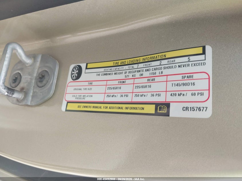 2012 Chrysler Town & Country Touring VIN: 2C4RC1BG7CR157677 Lot: 45492988