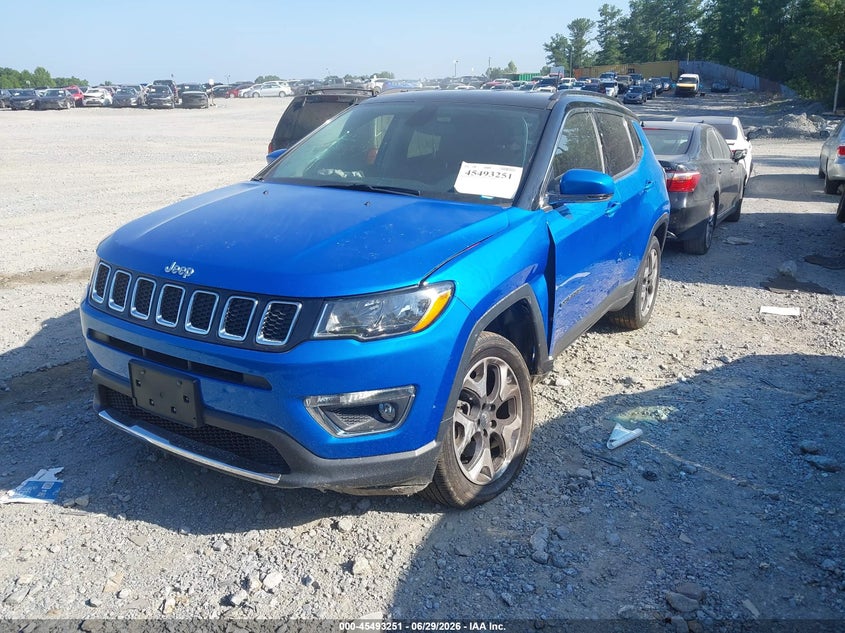 Vin: 3c4njdcbxkt653593, lot: 45991448, jeep compass limited 4x4 20192