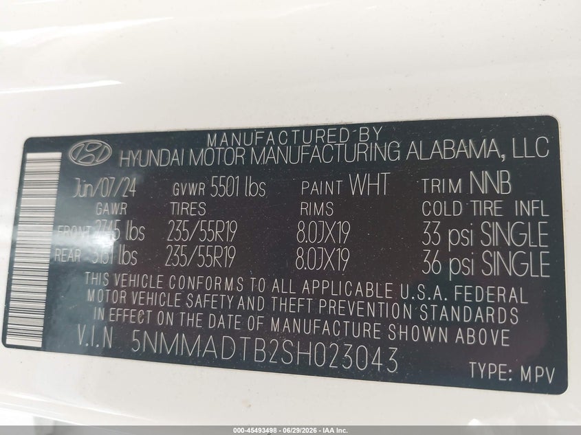 2025 Genesis Gv70 2.5T Awd VIN: 5NMMADTB2SH023043 Lot: 45493498