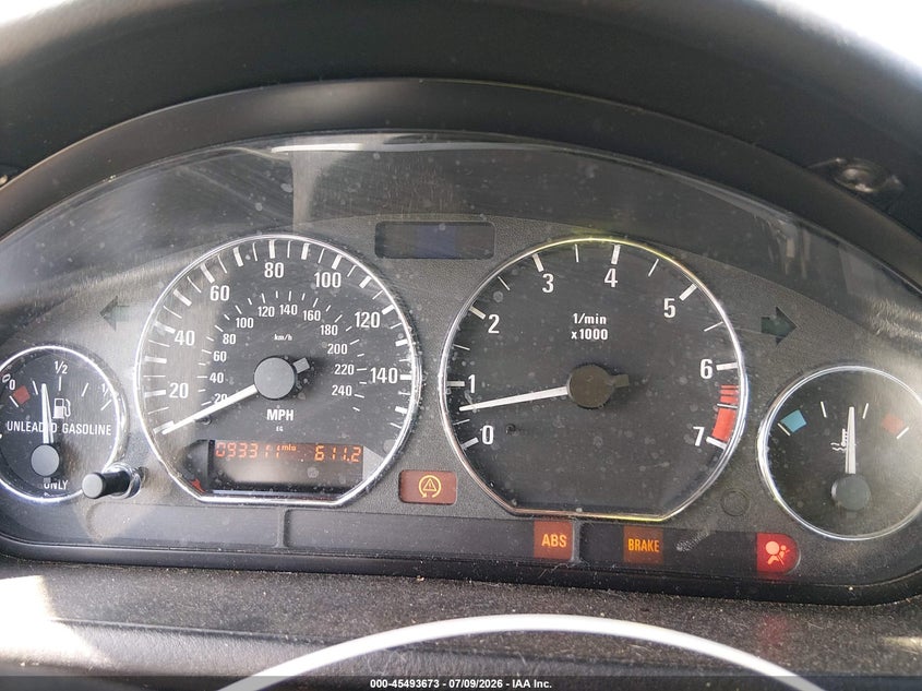 2001 BMW Z3 3.0I VIN: WBACN53411LL49093 Lot: 45493673